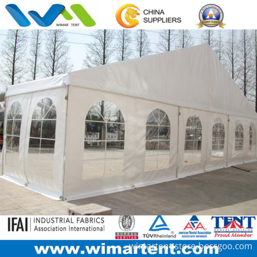 15mx5m White Aluminum Tent with Clear PVC Window for Party Event Festival